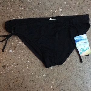 Hobie bikini bottom.  Black.  Side ties.  Never worn - with tags